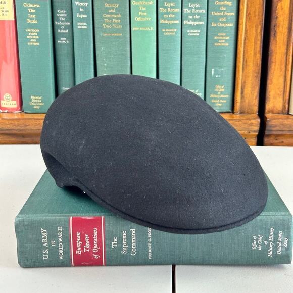 Scala Classico Men's Black 100% Wool Four Seasons Felt Ascot Cap Sz L - Picture 2 of 4